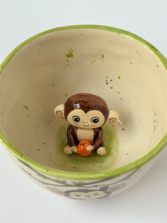Monkey handmade mug