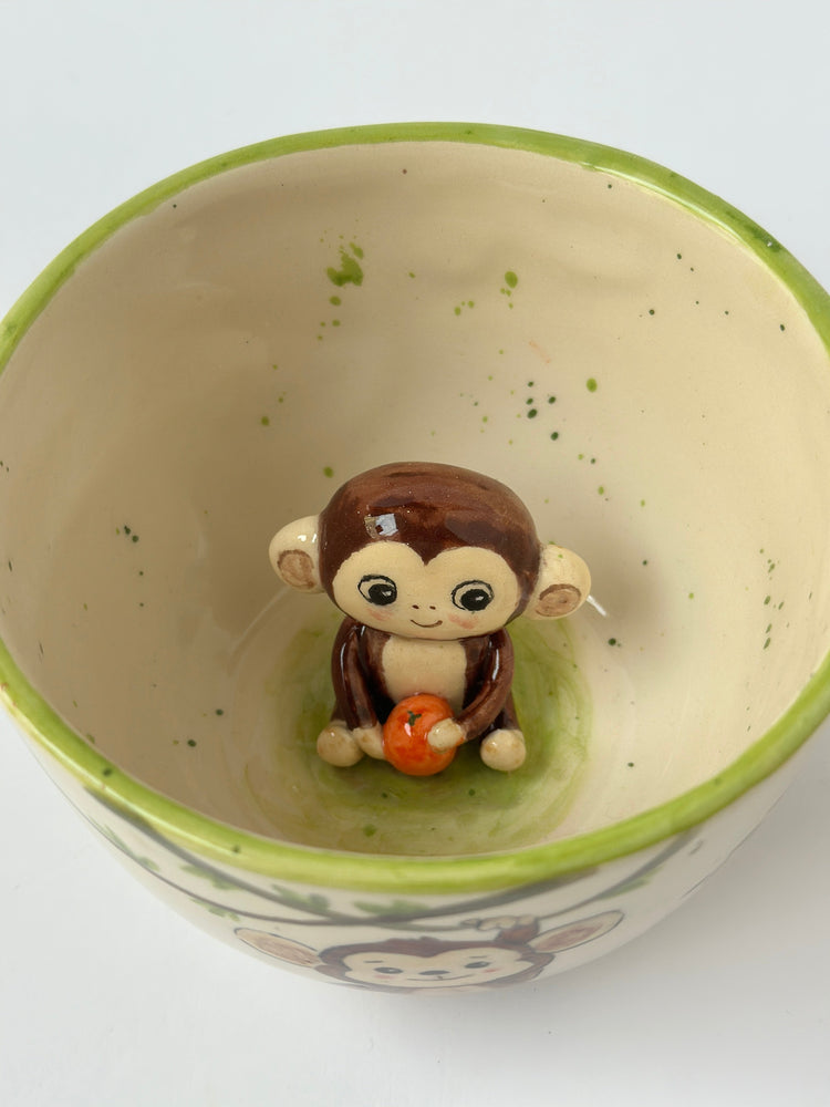 Monkey handmade mug