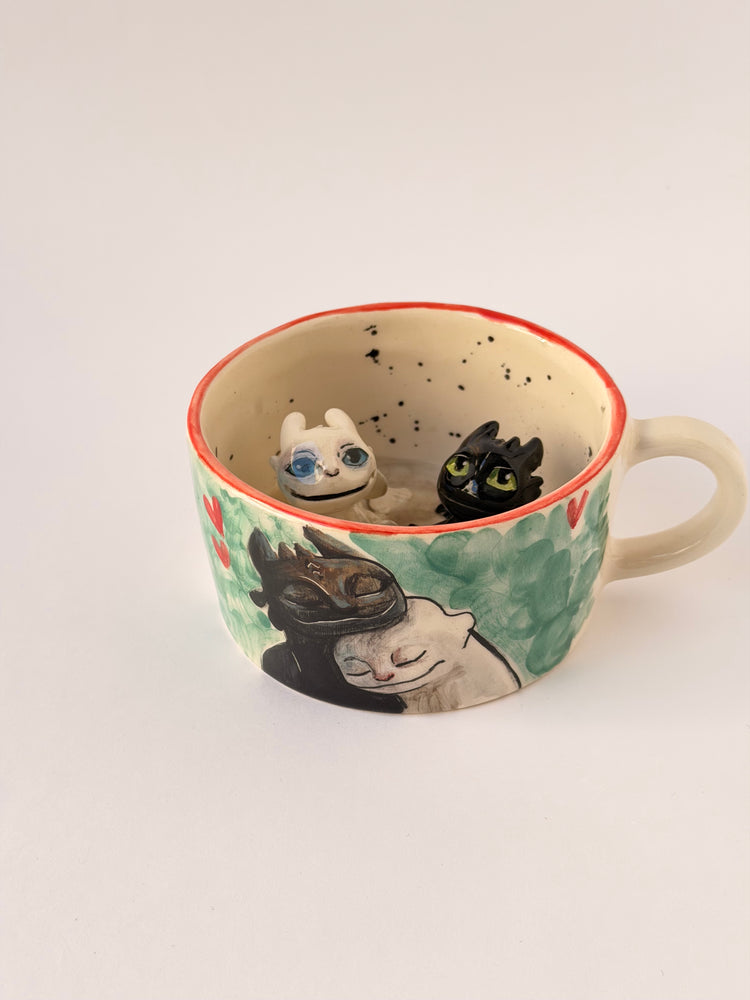 Dragons handmade ceramic mug