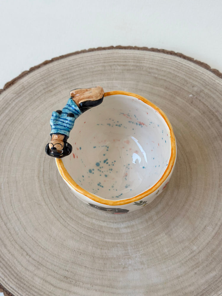 Dachshund handmade coffee cup