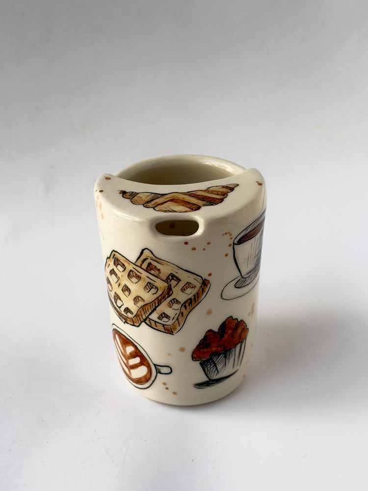 Coffee handmade ceramic takeaway mug