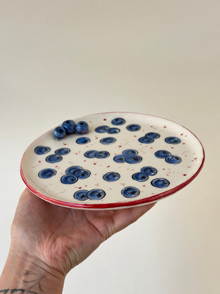 Blueberry handmade plate