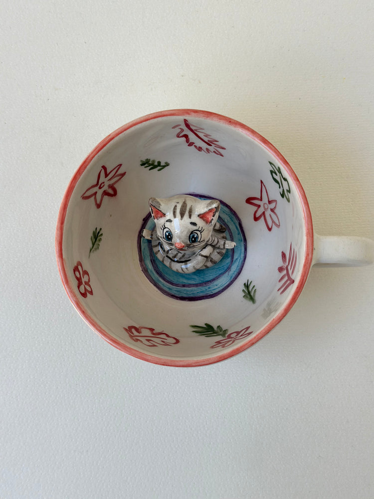 Cat handmade mug