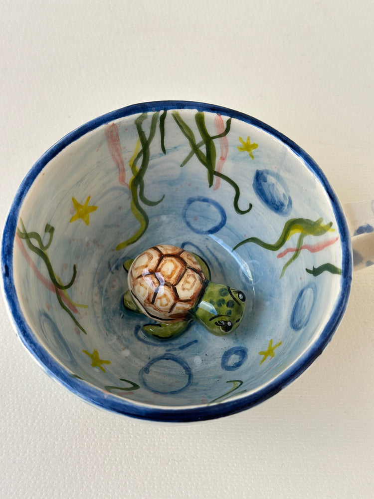 Turtle handmade mug