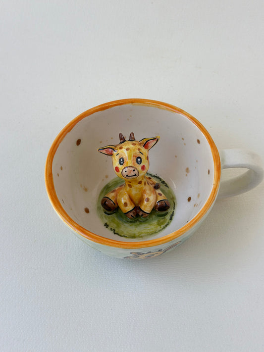 Giraffe handmade mug