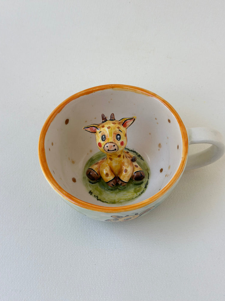 Giraffe handmade mug