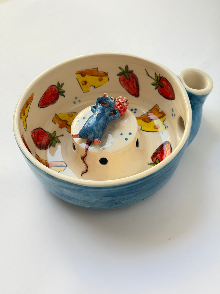 Little Chef handmade ceramic fruit washing bowl