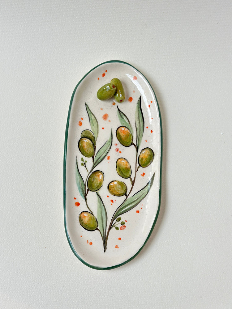 Olive handmade plate