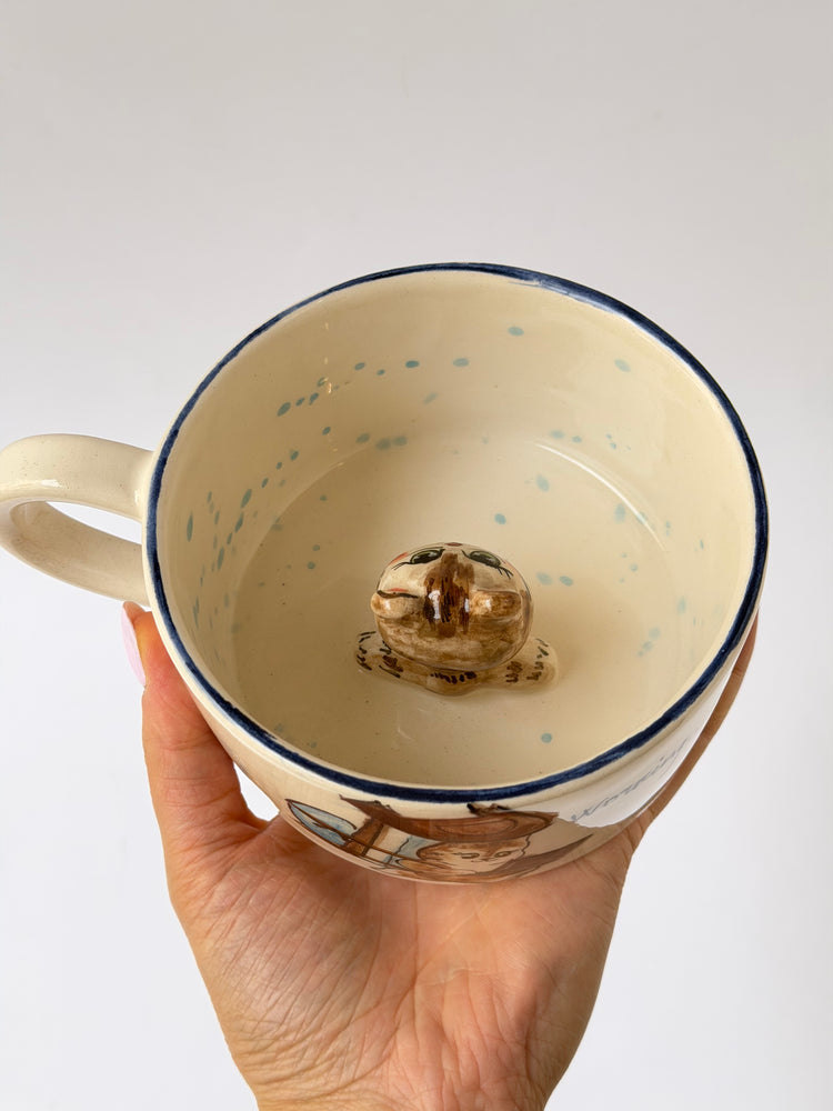 Cat handmade ceramic mug