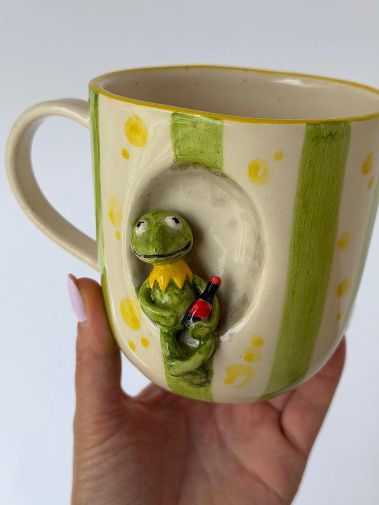 Kermit handmade ceramic mug