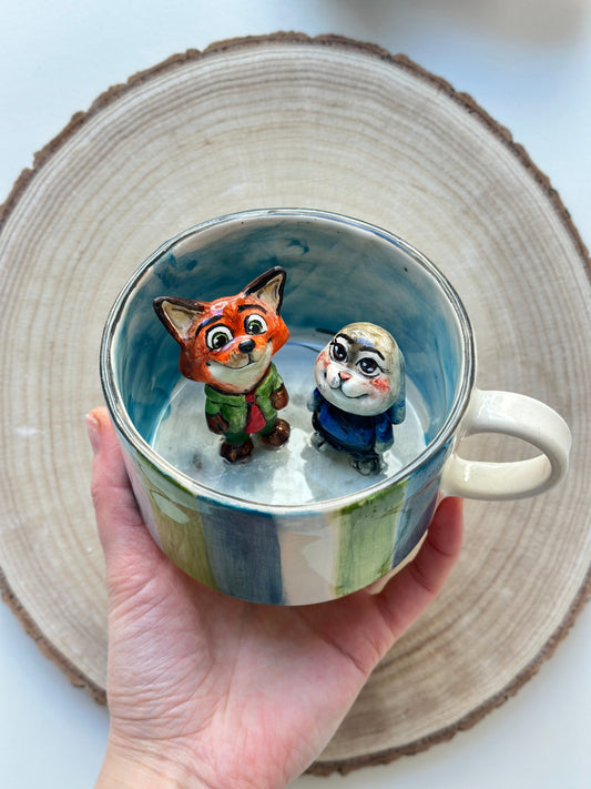 Nick and Judy handmade mug