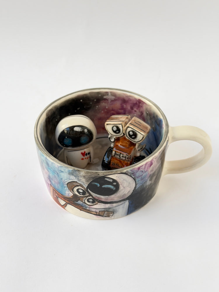 Couple handmade ceramic mug