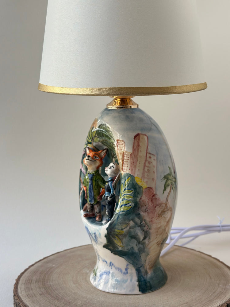 Nick and Judy handmade ceramic lamp