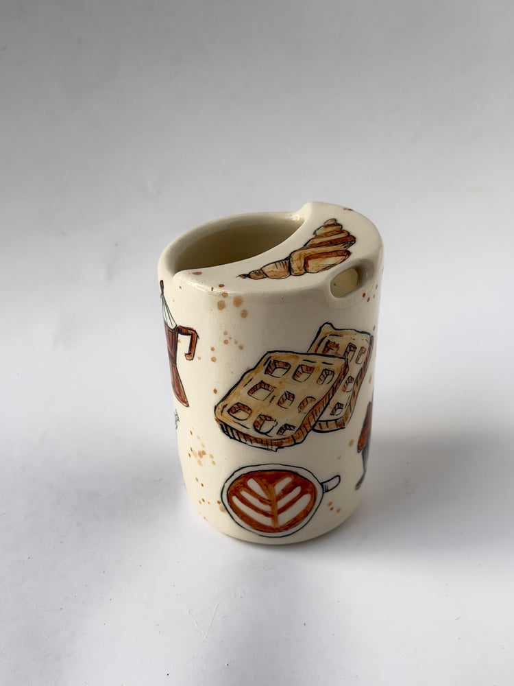 Coffee handmade ceramic takeaway mug