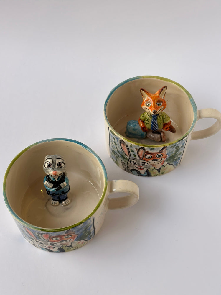 Nick and Judy handmade mugs