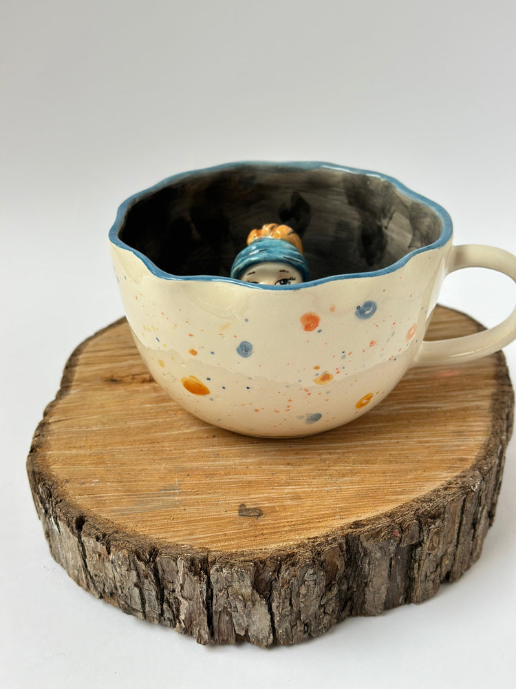Girl with a Pearl Earring handmade mug