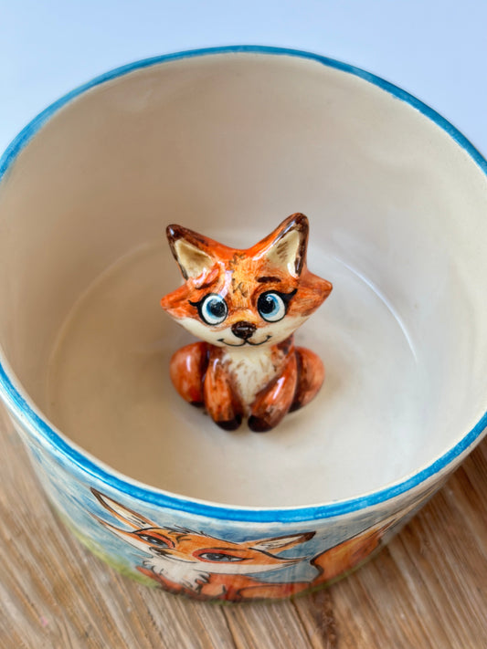 Fox handmade mug