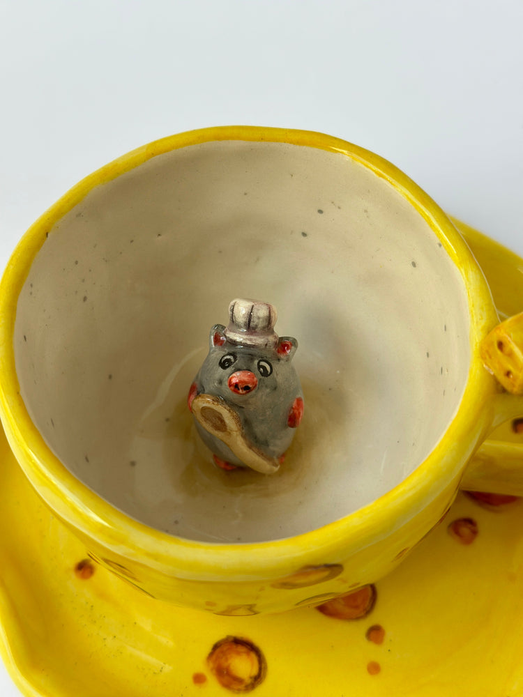 Little Chef handmade mug and plate