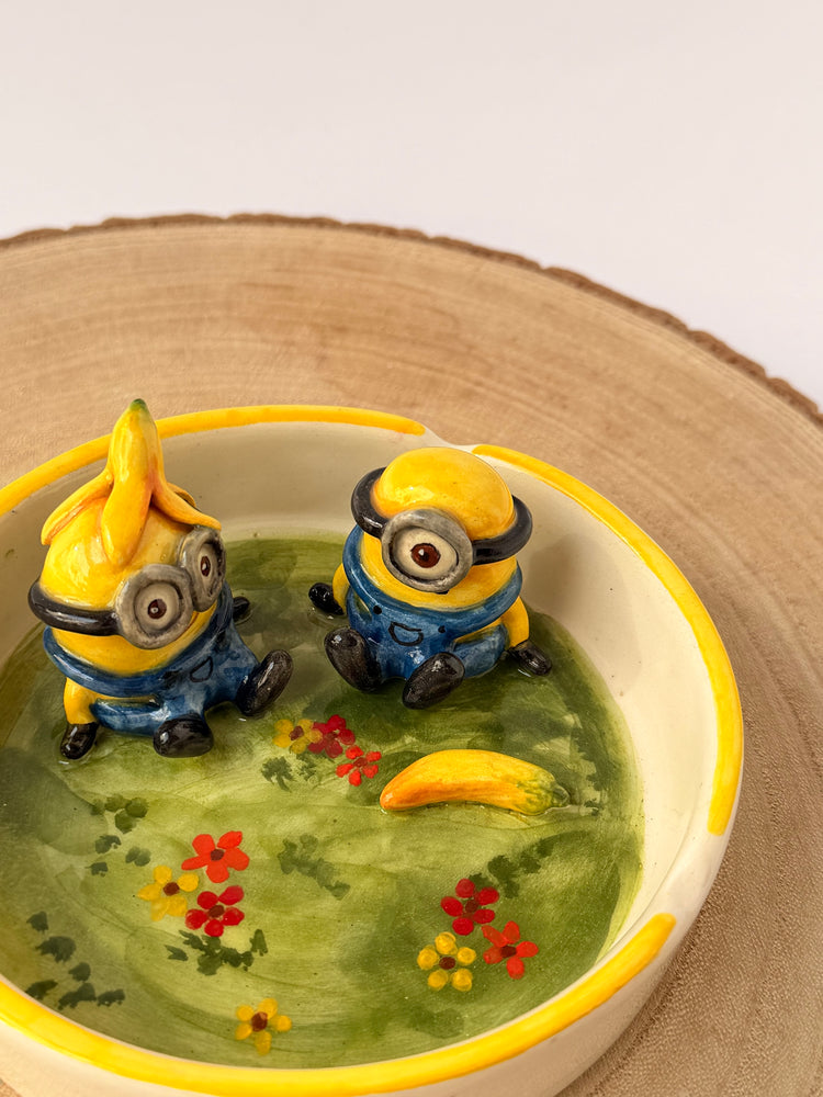 Handmade ceramic ashtray bananaa