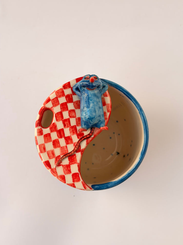 Little Chef handmade ceramic takeaway mug