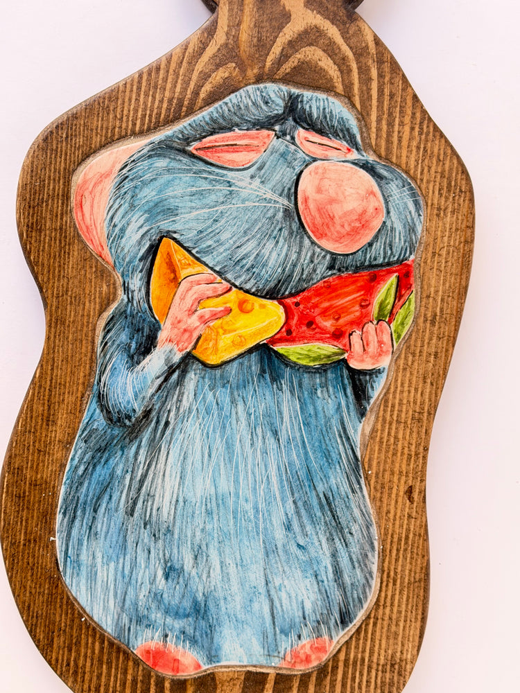 Little Chef handmade ceramic wooden serving tray