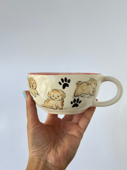 Dog handmade ceramic mug