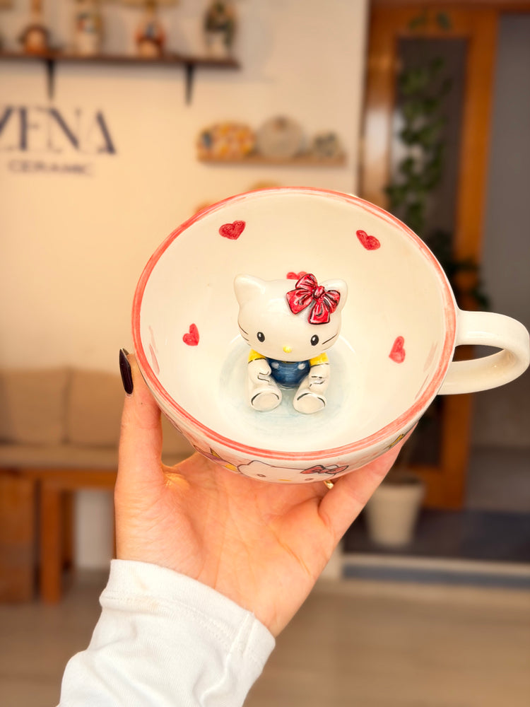 Cat handmade ceramic mug
