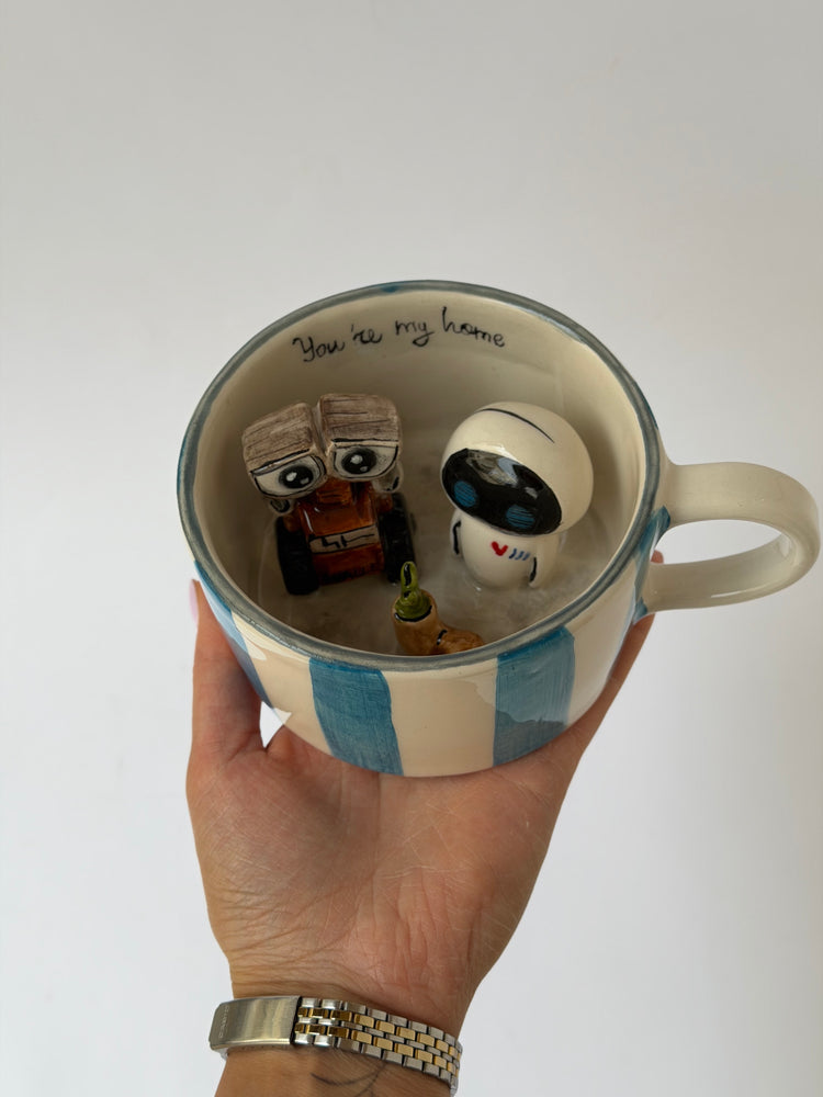 Couple handmade ceramic mug