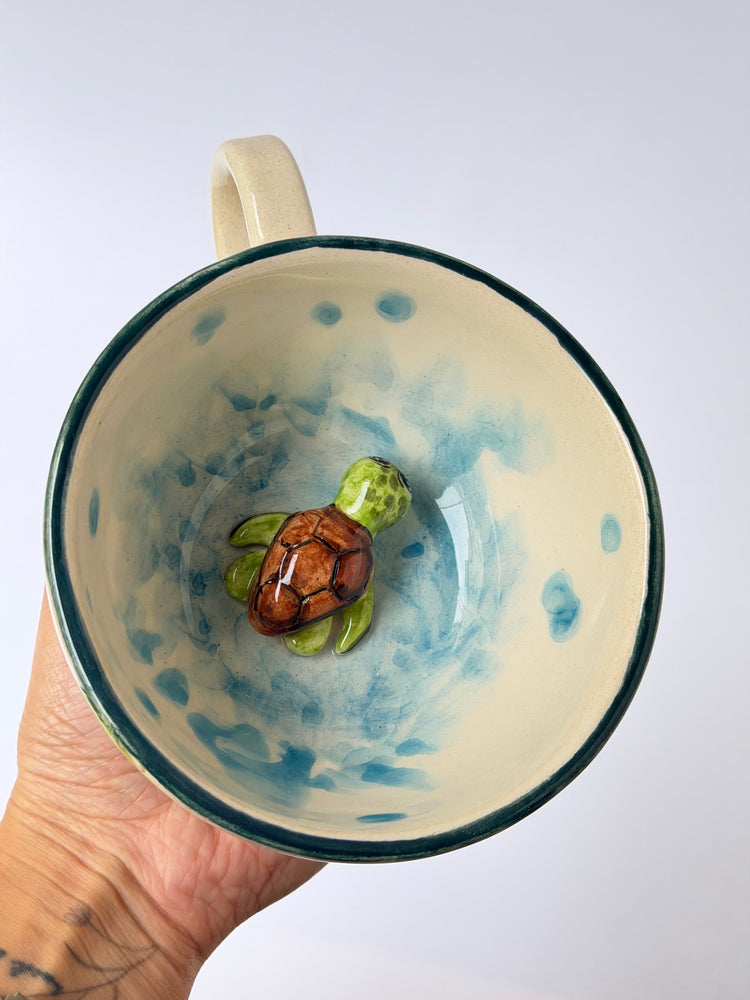 Turtle handmade ceramic mug