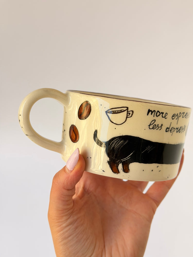 Dachshund handmade ceramic mug