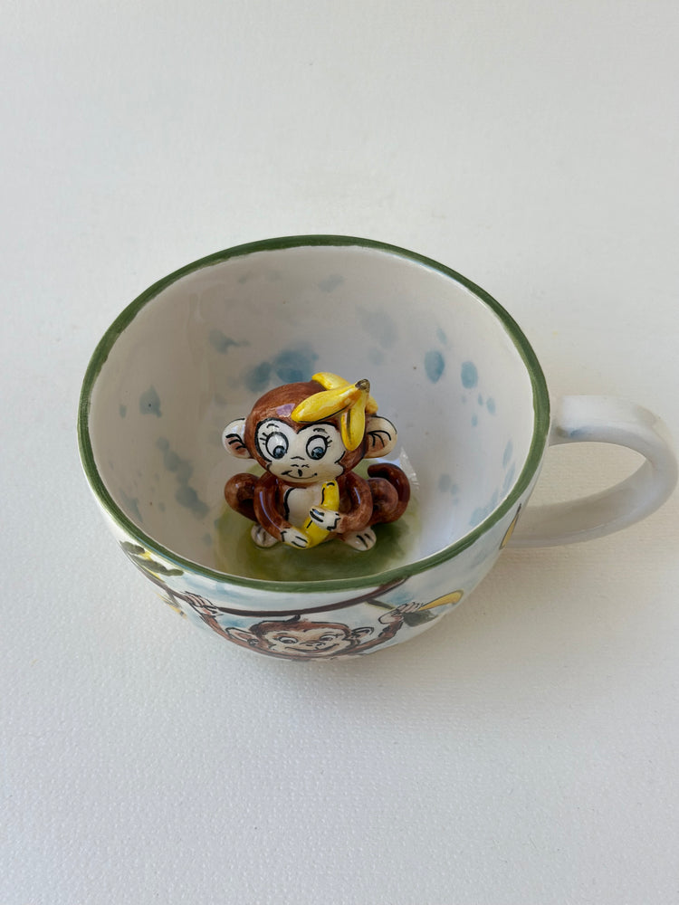 Monkey handmade mug