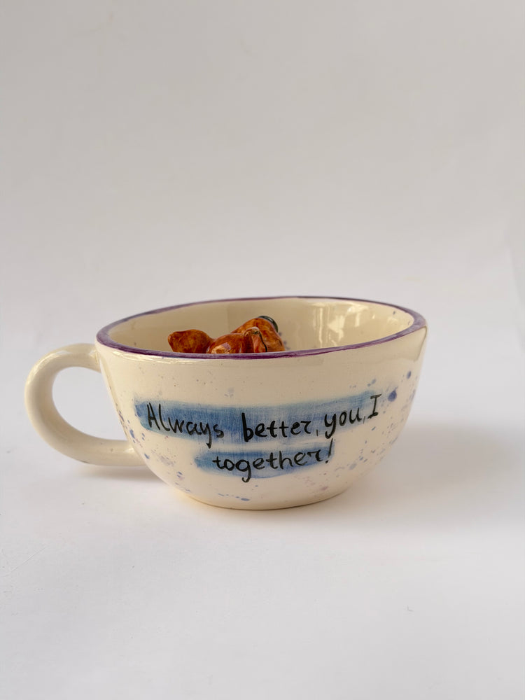 Dog handmade ceramic mug