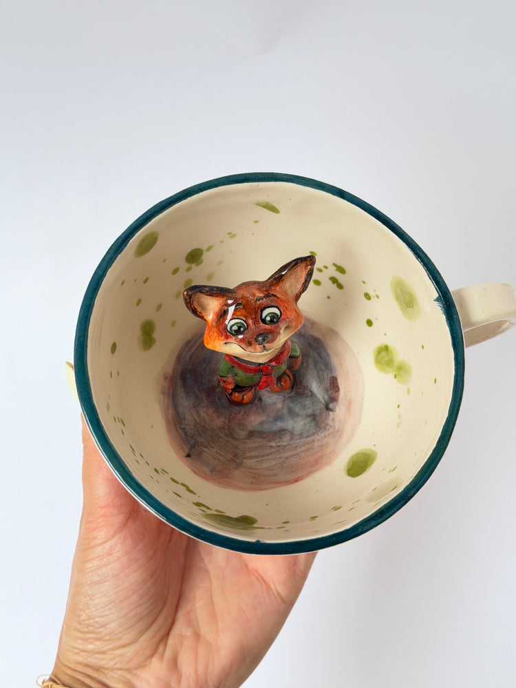 Fox handmade ceramic mug