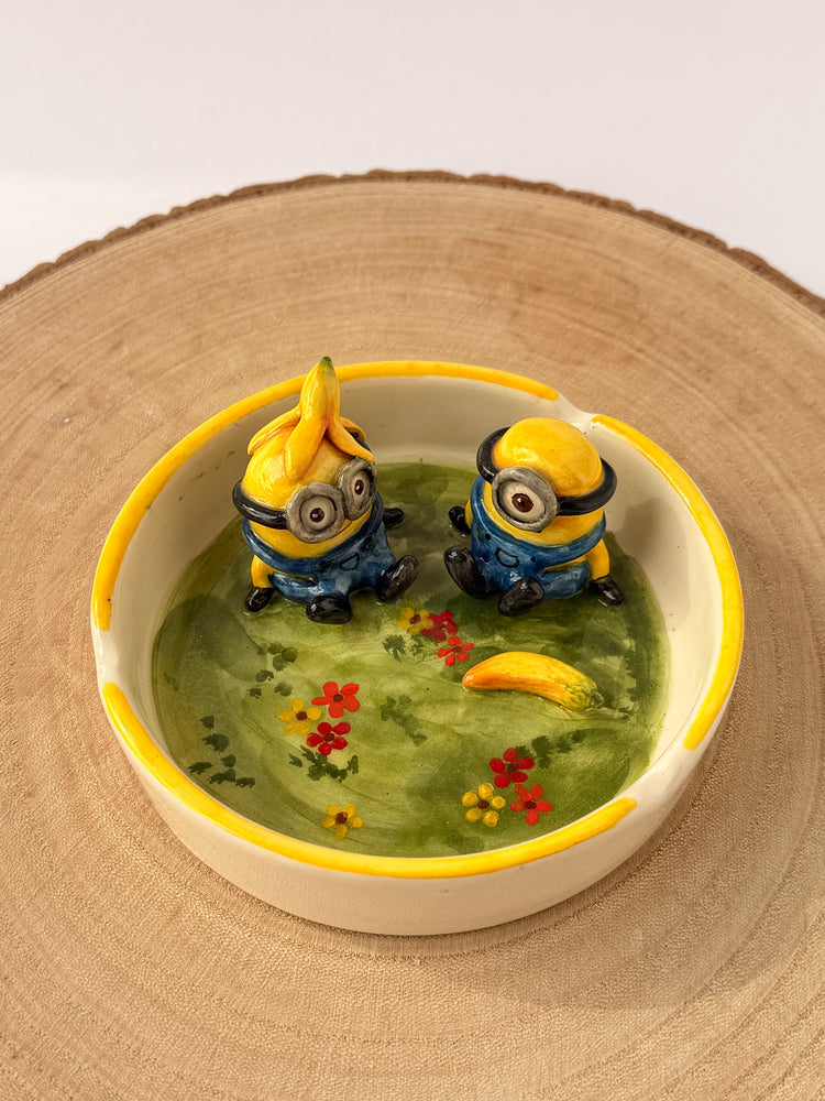 Handmade ceramic ashtray bananaa
