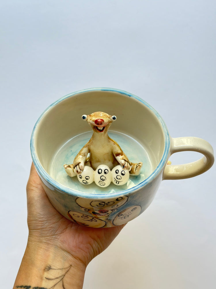 Ground sloth handmade ceramic mug