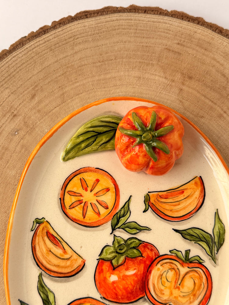 Persimmon handmade ceramic plate