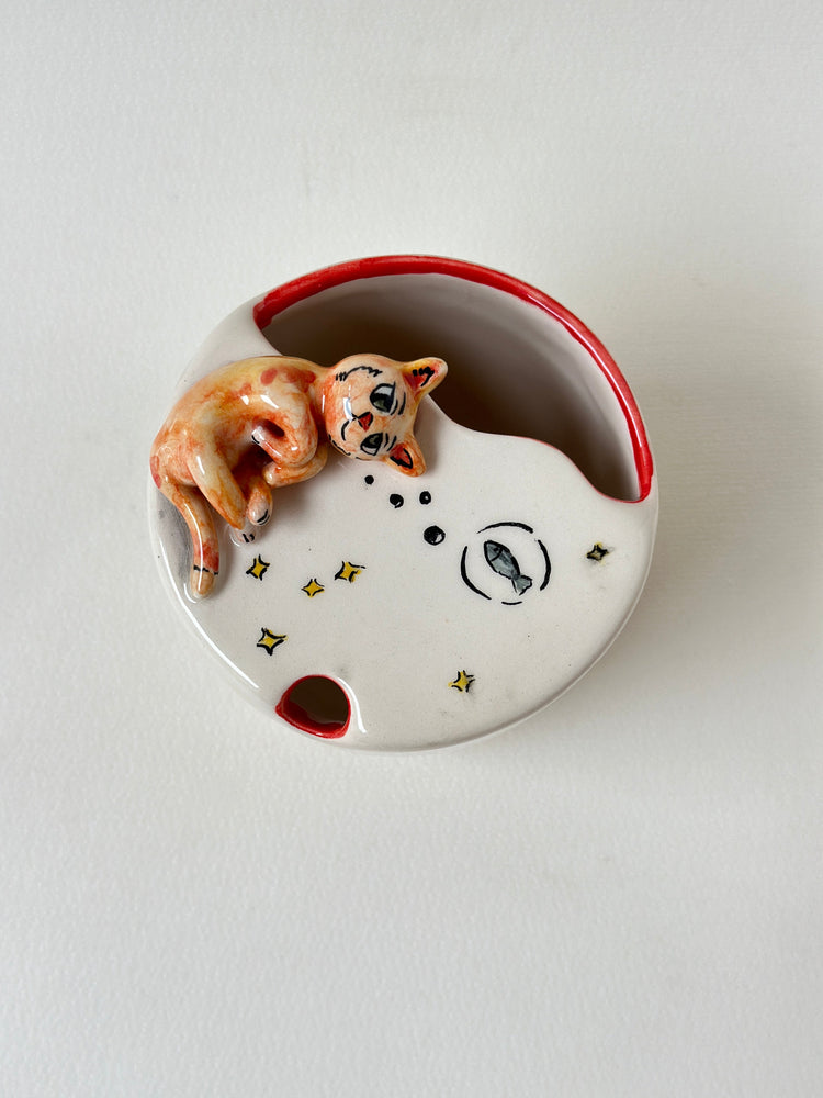 Cat handmade takeaway mug