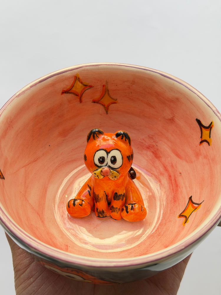 Cat handmade ceramic mug