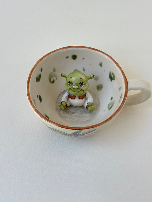 Shrek handmade ceramic mug