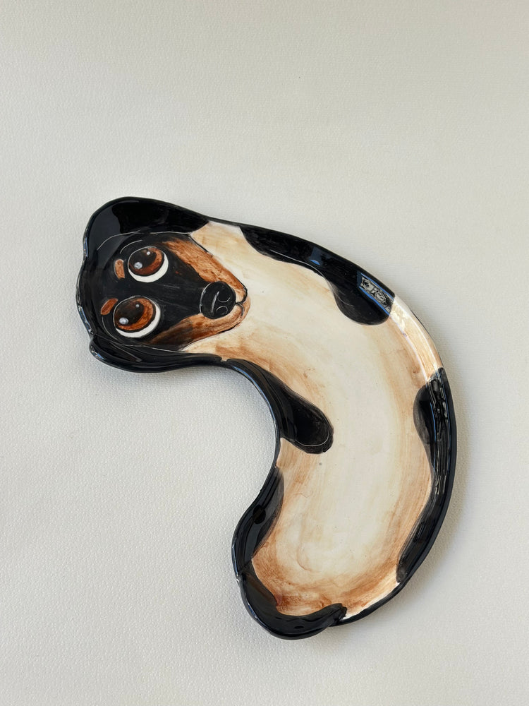 Dachshund handmade plate