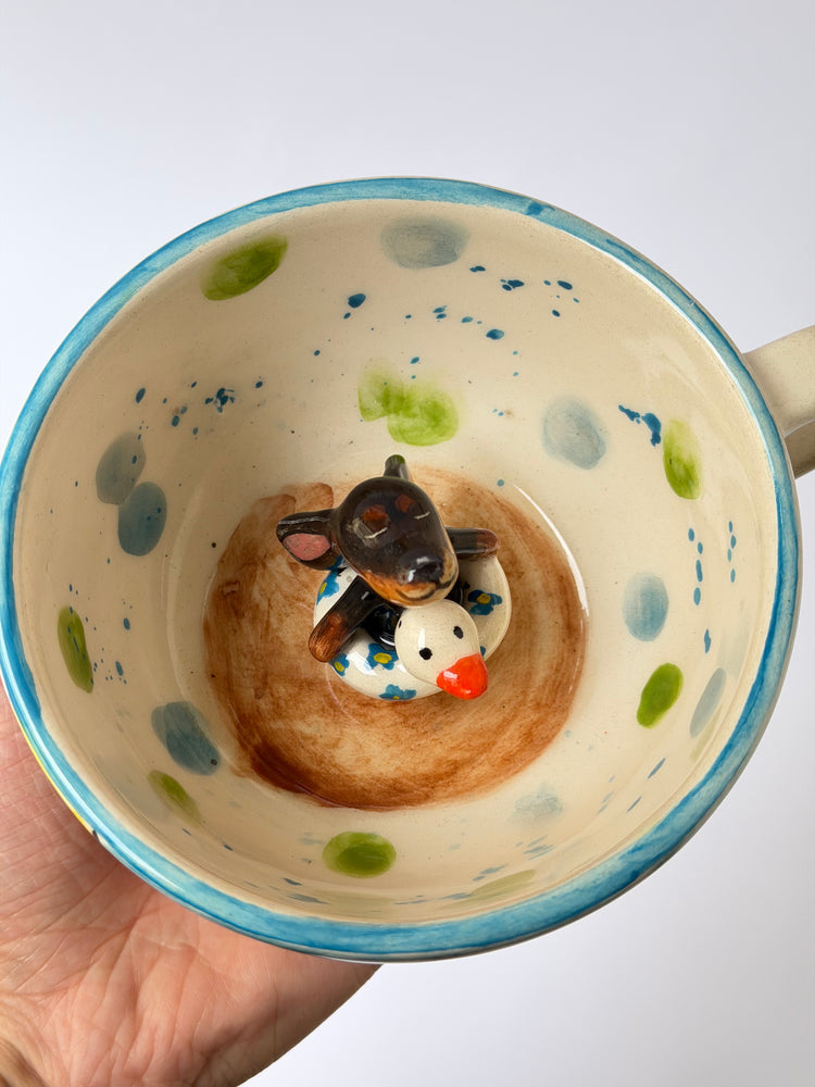 Dachshund dog handmade ceramic mug