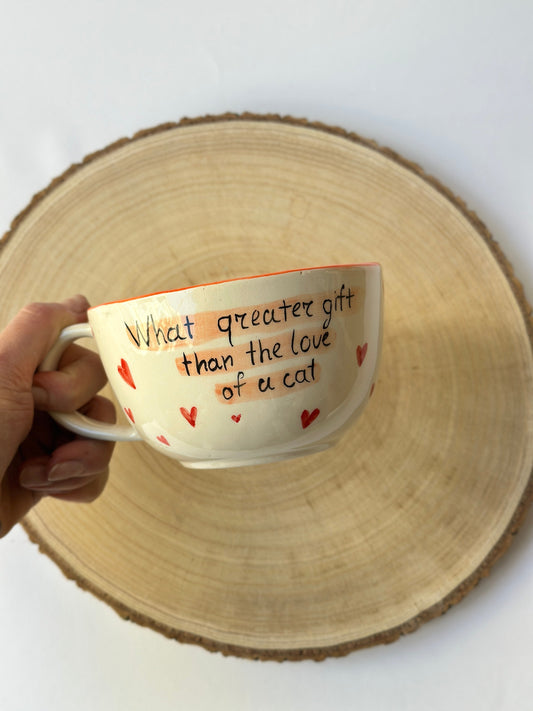 Cat handmade mug