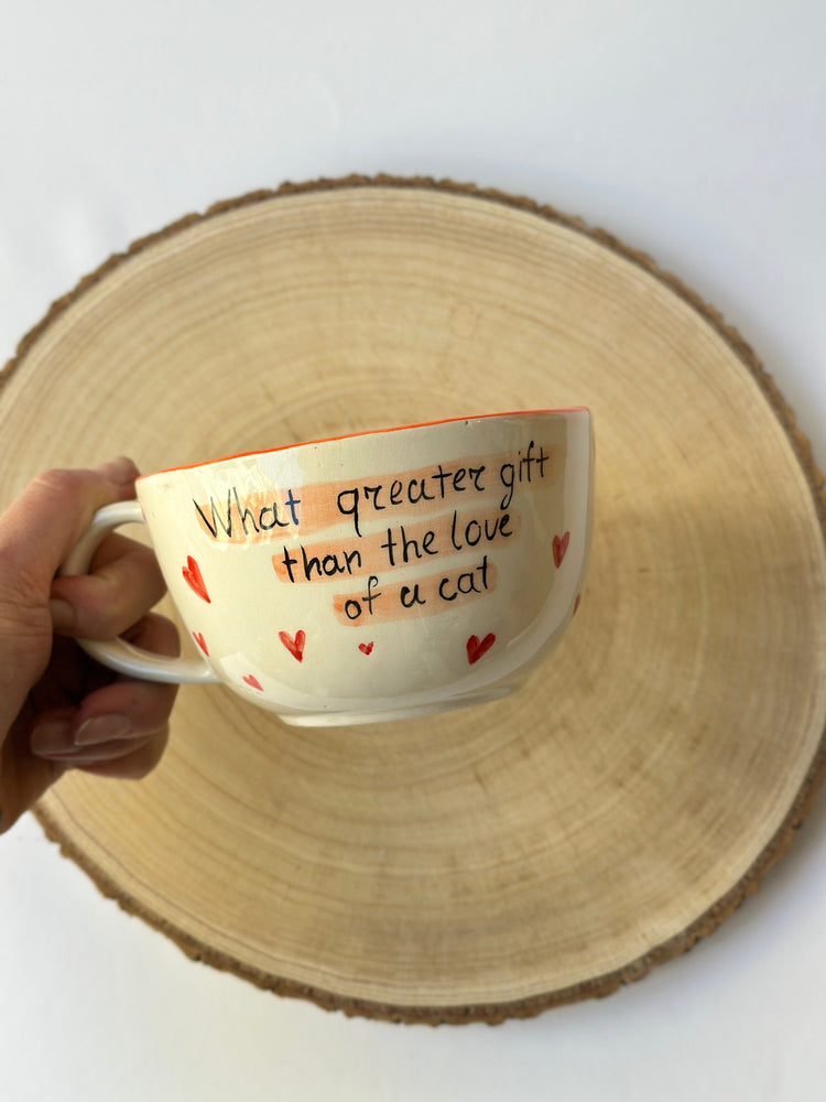 Cat handmade mug