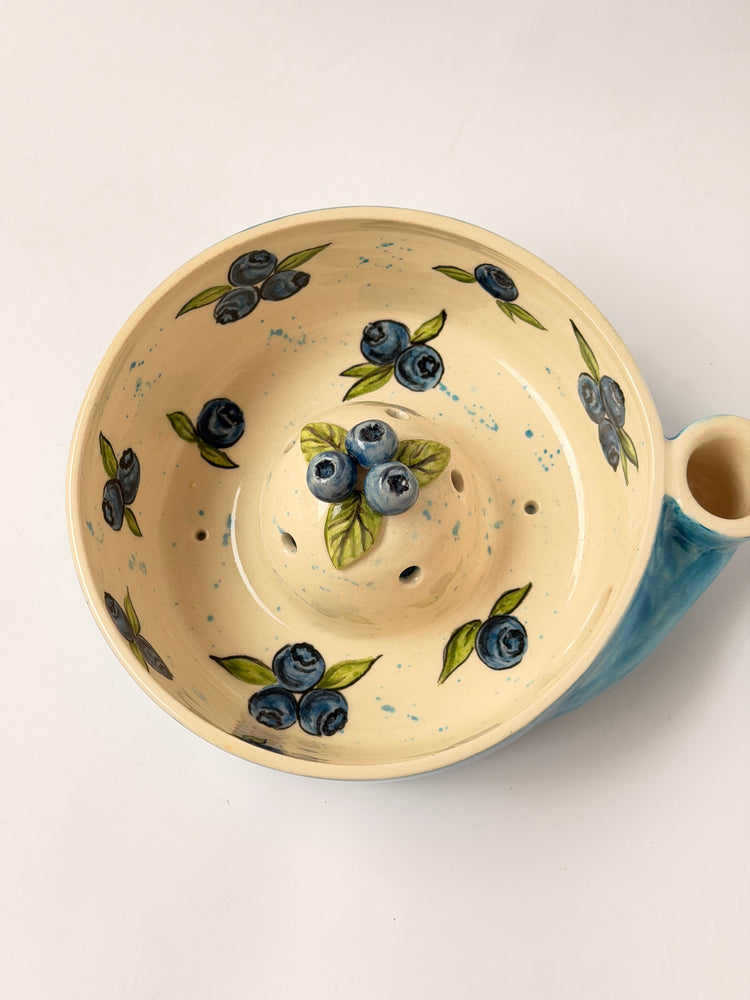 Blueberry handmade ceramic washing bowl