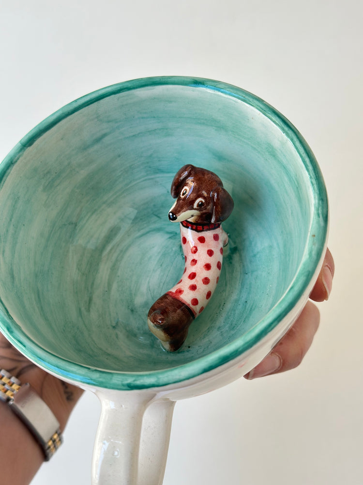 Dachshund dog handmade mug