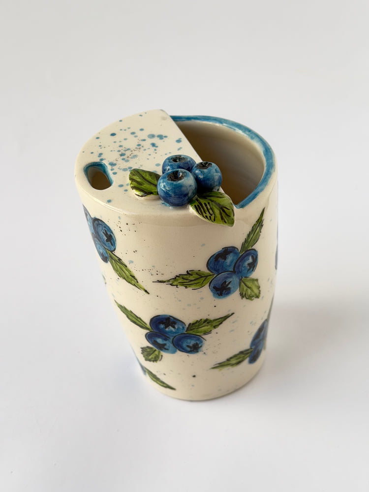 Blueberry takeaway handmade mug