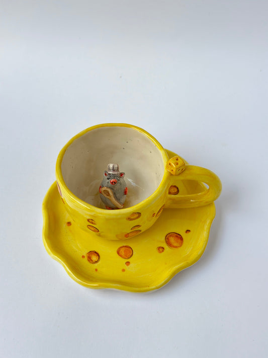 Little Chef handmade mug and plate
