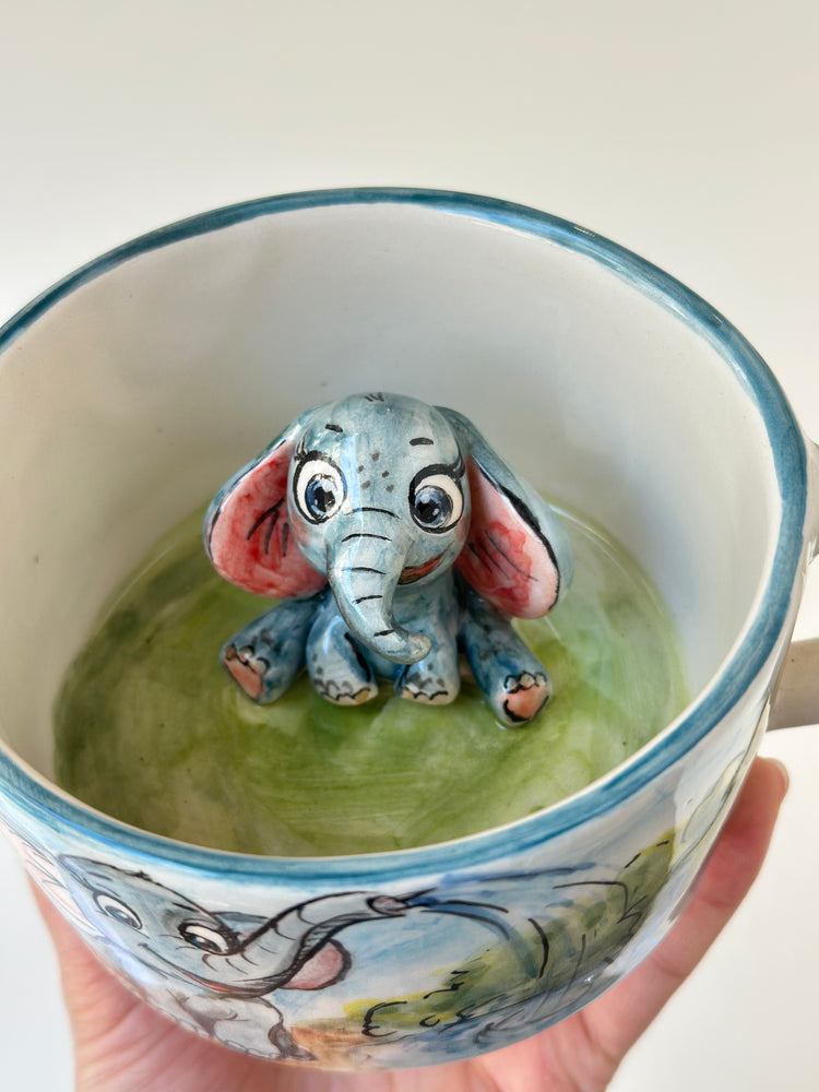 Elephant handmade mug