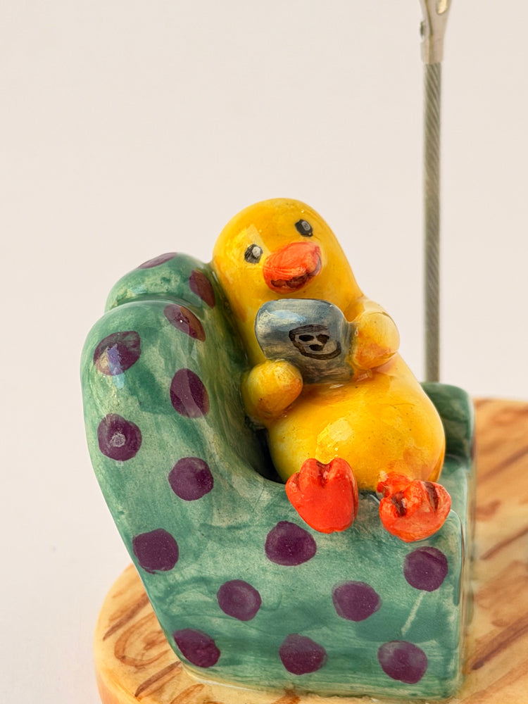 Duck handmade ceramic holder