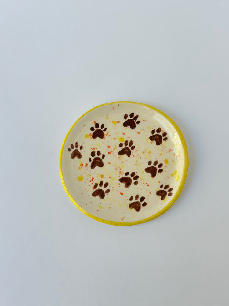 Dachshund handmade cup and plate